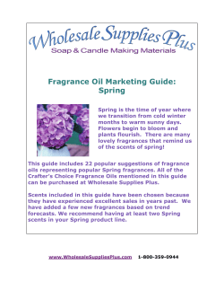 Fragrance Oil Marketing Guide: Spring