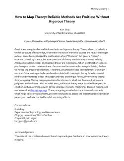 How to Map Theory: Reliable Methods Are Fruitless
