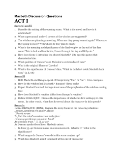 Macbeth Discussion Questions