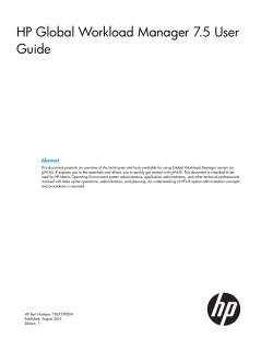 HP Global Workload Manager 7.5 User Guide