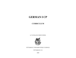 german i cp - Pittsgrove Township School District