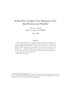 Sticky-Price Models of the Business Cycle