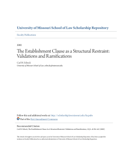 The Establishment Clause as a Structural Restraint