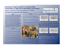Evaluation of Leg-to-Leg BIA in Assessing Body Composition in