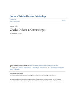 Charles Dickens as Criminologist