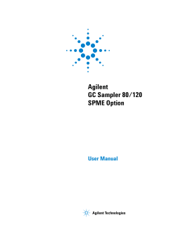 GC Sampler 80/120 SPME Option User Manual