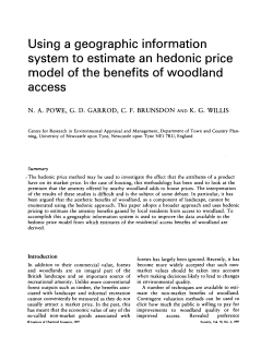 Using a geographic information system to estimate an hedonic price