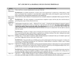 2017 and 2018 ncaa baseball rules change proposals