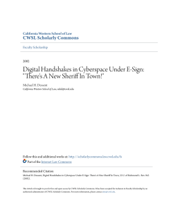 Digital Handshakes in Cyberspace Under E-Sign