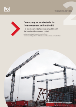 Democracy as an obstacle for free movement within the EU