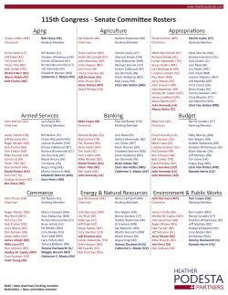 115th Congress - Senate Committee Rosters
