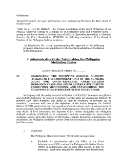 A.M. No. 05-10-5-SC-PHILJA - Philippine Judicial Academy