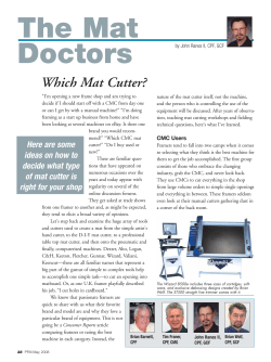 The Mat Doctors - Picture Framing Magazine