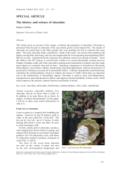 The history and science of chocolate