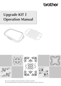 Upgrade KIT 1 Operation Manual Upgrade KIT 1 Operation Manual