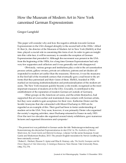 How the Museum of Modern Art in New York canonised German