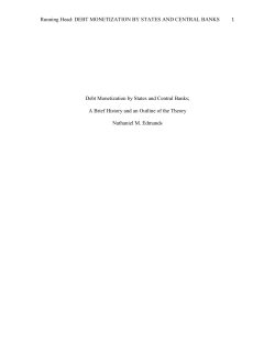 Debt Monetization by States and Central Banks