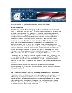 SELF-APPRAISAL OF READING PROFICIENCY