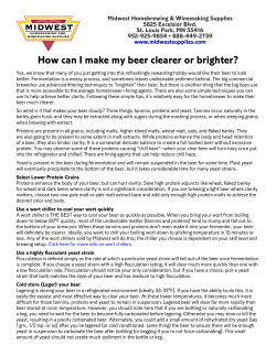 How can I make my beer clearer or brighter?