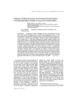 Plasticity, Political Economy, and Physical Growth
