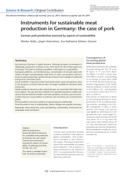 Instruments for sustainable meat production in Germany: the case of