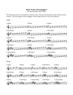 Major Scales and Arpeggios - BYU