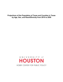 Projections of the Population of Texas and Counties in Texas by Age