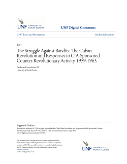 The Struggle Against Bandits: The Cuban Revolution