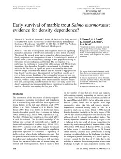 Early survival of marble trout Salmo marmoratus
