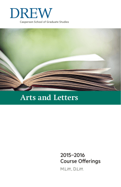 Arts and Letters - Drew University