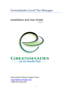 the Local Tax Manager User Guide