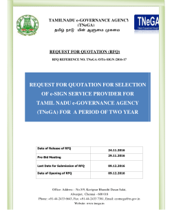 REQUEST FOR QUOTATIO OF e-SIGN SERVICE P TAMIL