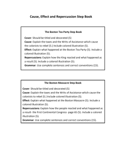 Cause, Effect and Repercussion Step Book