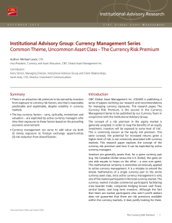 Common Theme, Uncommon Asset Class: The