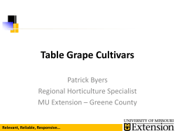 Table Grape Cultivars - University of Missouri Extension