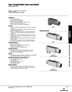 Spec 5 Conduit Bodies Covers and Gaskets Catalog Page