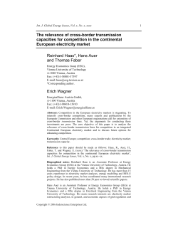 The relevance of cross-border transmission - EEG, TU-Wien