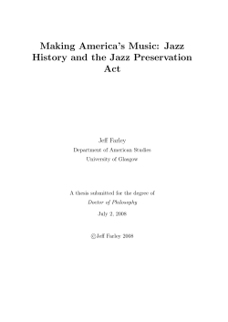 Jazz History And The Jazz