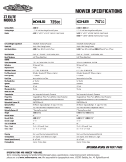mower specifications