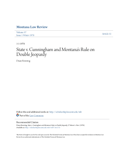 State v. Cunningham and Montana`s Rule on Double Jeopardy