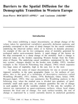 Barriers to the Spatial Diffusion for the Demographic Transition in