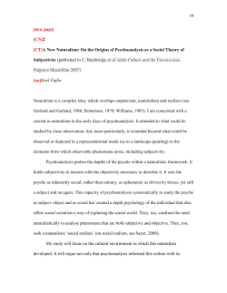 On the Origins of Psychoanalysis as a Social