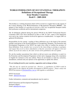 Definition and Function of Occupational Therapy