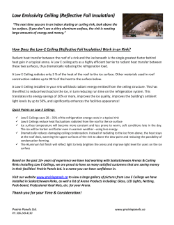 Low Emissivity Ceiling (Reflective Foil Insulation)