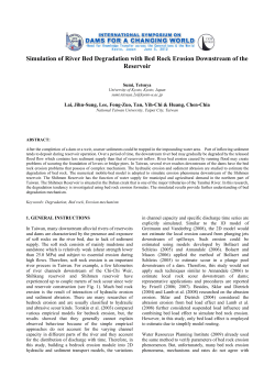 Simulation of River Bed Degradation with Bed Rock Erosion
