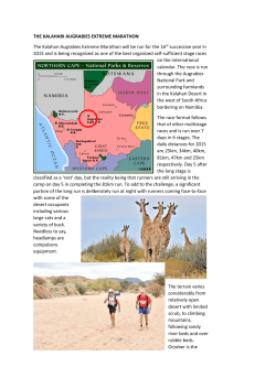 Kalahari Augrabies Extreme Marathon (click for pdf information sheet)