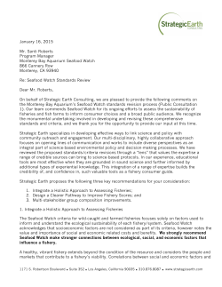 January 16, 2015 Mr. Santi Roberts Program