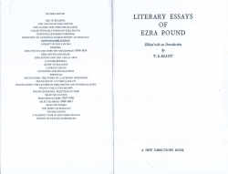 literary essays of ezra pound