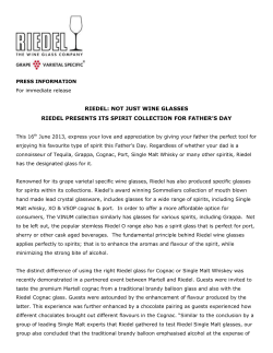 riedel: not just wine glasses riedel presents its spirit