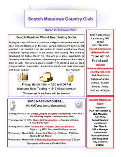 March 2016 Newsletter - Scotch Meadows Country Club